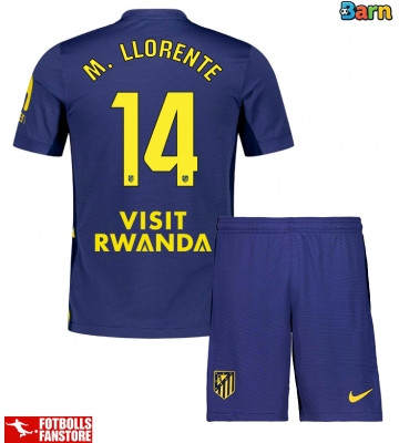 Atletico Madrid Marcos Llorente #14 Bortatröja Barn 2025-26 Kortärmad (+ Korta byxor)